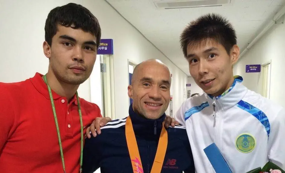 Philippe Pinerd and Kazaksthan Taekwondo team