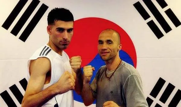 Philippe Pinerd y el equipo de Taekwondo de Bélgica