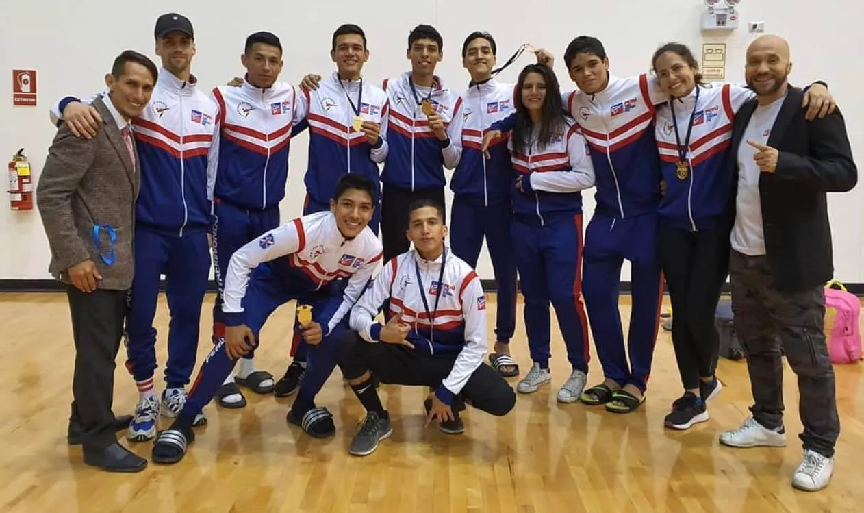 Philippe Pinerd and Peruvian Taekwondo team